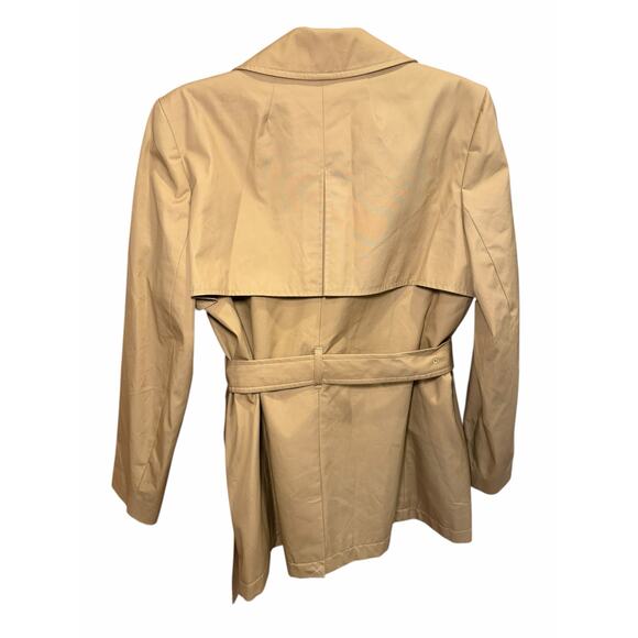 NWT J. Crew Women 8 Cropped Icon Trench Coat Honey Brown Tan Camel Belted Jacket - Picture 11 of 17